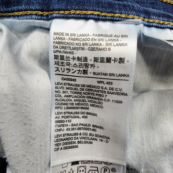 Levi's Jeans Womens 24W Blue Dark Wash Classic Straight Leg Stretch Denim Casual - Picture 7 of 15